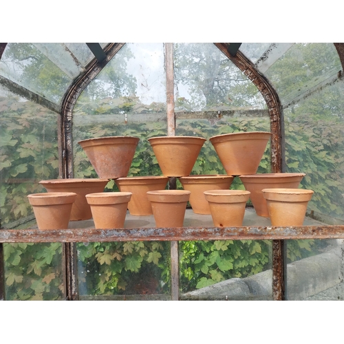 248 - Collection of terracotta plant pots {12 cm H x 17 cm Dia. and 8 cm H x 10 cm Dia.}.