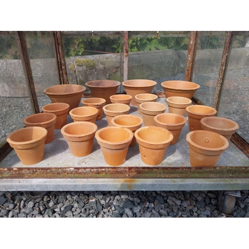 248 - Collection of terracotta plant pots {12 cm H x 17 cm Dia. and 8 cm H x 10 cm Dia.}.