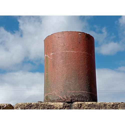 251 - Set of three terracotta chimney pots {H 31cm x Dia 20cm }. (NOT AVAILABLE TO VIEW IN PERSON)