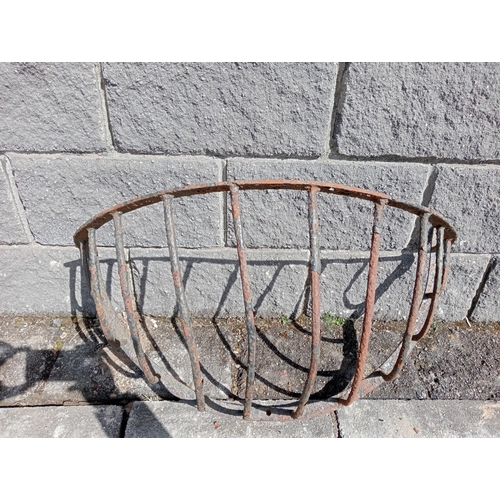 265 - Wrought iron hay feeder corner {H 40cm x W 84cm x D 40cm }. (NOT AVAILABLE TO VIEW IN PERSON)