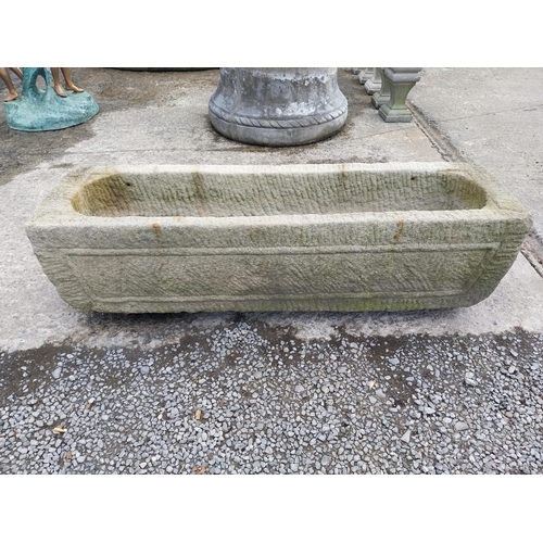 312 - Good quality sandstone trough {40 cm H x 145 cm W x 40 cm D}.