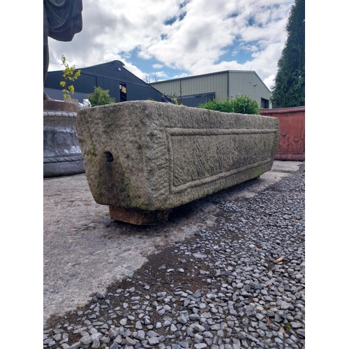 312 - Good quality sandstone trough {40 cm H x 145 cm W x 40 cm D}.