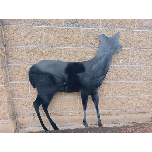 315 - Metal silhouette of doe {H 130cm x W 120cm }. (NOT AVAILABLE TO VIEW IN PERSON)