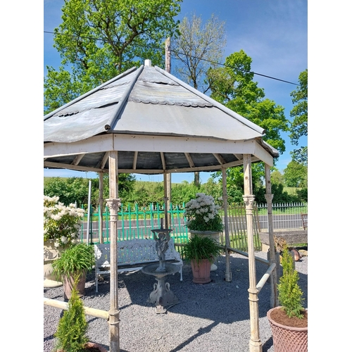 328 - Rare 19th C. band stand with cast iron Corinthian columns, timbre frame and zinc roof originally fro... 