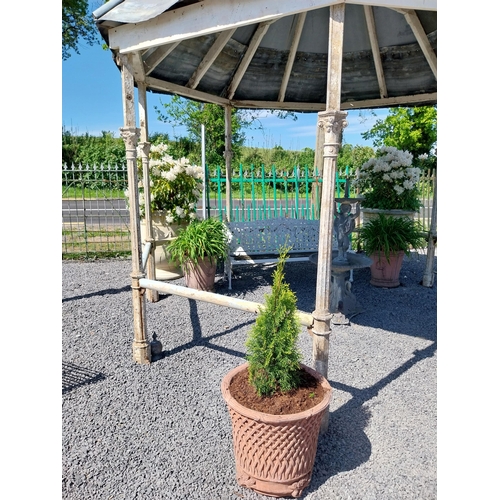 328 - Rare 19th C. band stand with cast iron Corinthian columns, timbre frame and zinc roof originally fro... 