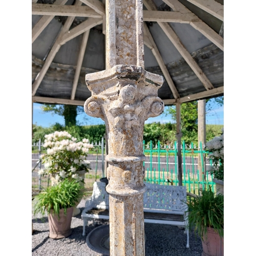 328 - Rare 19th C. band stand with cast iron Corinthian columns, timbre frame and zinc roof originally fro... 