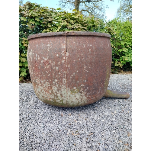 422 - Rare large 19th C. cast iron famine pot {93 cm H x 132 cm W x 104 cm D}.