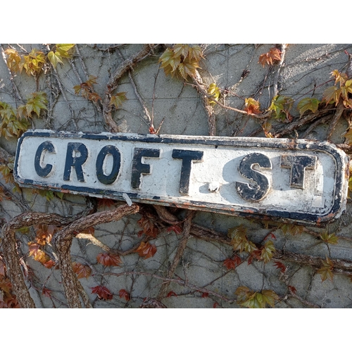 431 - Cast iron Street sign Croft St {H 17cm x W 82cm }. (NOT AVAILABLE TO VIEW IN PERSON)