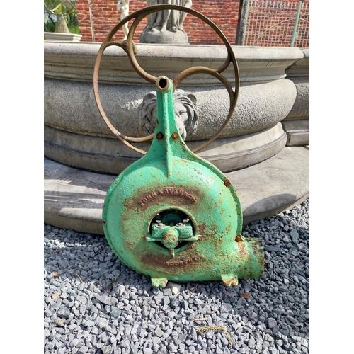 44 - 19th C. John Kavanagh cast iron bellows {79 cm H x 43 cm W x 24 cm }.