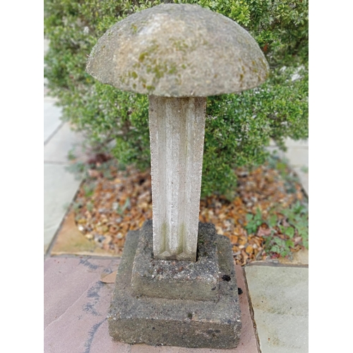 451 - Composition stone garden feature {H 72cm x W 30cm x D 30cm }. (NOT AVAILABLE TO VIEW IN PERSON)