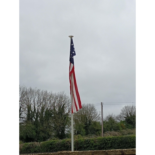 455 - Flagpole with confederate flag {6 metres}. (NOT AVAILABLE TO VIEW IN PERSON)