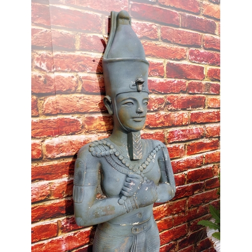 474 - Resin statue of a Pharaoh {182 cm H x 46 cm W x 29 cm D}. (NOT AVAILABLE TO VIEW IN PERSON)