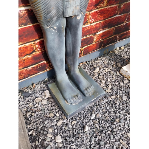 474 - Resin statue of a Pharaoh {182 cm H x 46 cm W x 29 cm D}. (NOT AVAILABLE TO VIEW IN PERSON)