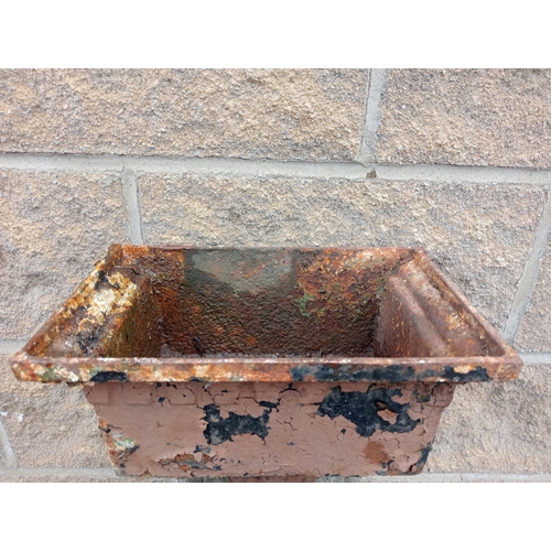 488 - Cast iron drain hopper brown {H 18cm x W 30cm x D 20cm }. (NOT AVAILABLE TO VIEW IN PERSON)