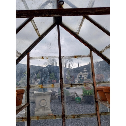 507 - 19th C. French wrought iron and glass greenhouse {174 cm H x 137 cm W x 73 cm D}.