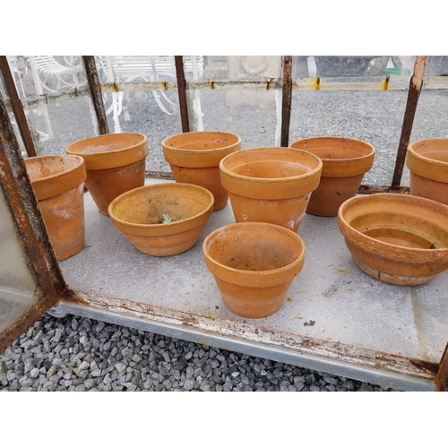 508 - Collection of eighteen 20th C. terracotta plant pots.