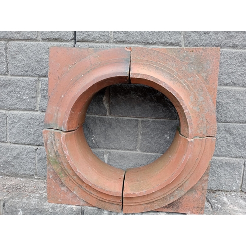 513 - Terracotta circular surround {85 x 85 x D 30cm inside Dia 51cm }.