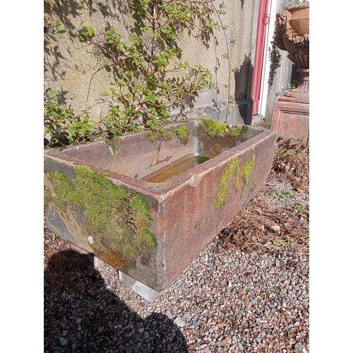 53 - Salt glazed sandstone trough {H 40cm x W 137cm x D 40cm }.