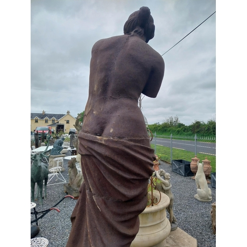 545 - Good quality cast iron statue of Venus de Milo {150 cm H x 48 cm W x 48 cm D}.