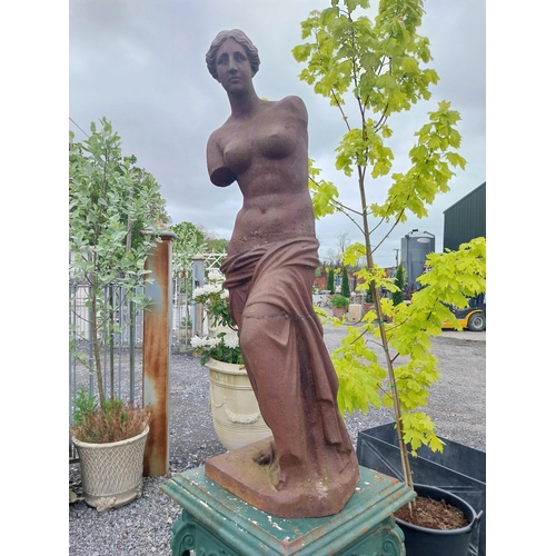 545 - Good quality cast iron statue of Venus de Milo {150 cm H x 48 cm W x 48 cm D}.