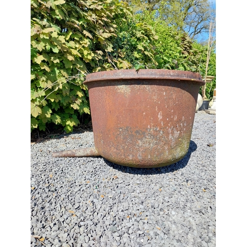 562 - Rare 19th C. cast iron famine pot {93 cm H x 132 cm W x 104 cm D}.