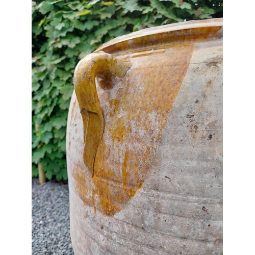 568 - Rare 19th C. Spanish terracotta olive pot {80 cm H x 53 cm Dia.}.