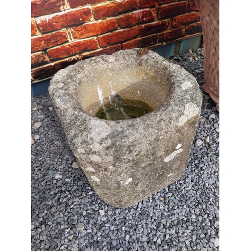 578 - Sandstone whinstone {46 cm H x 46 cm W x 45 cm D}.