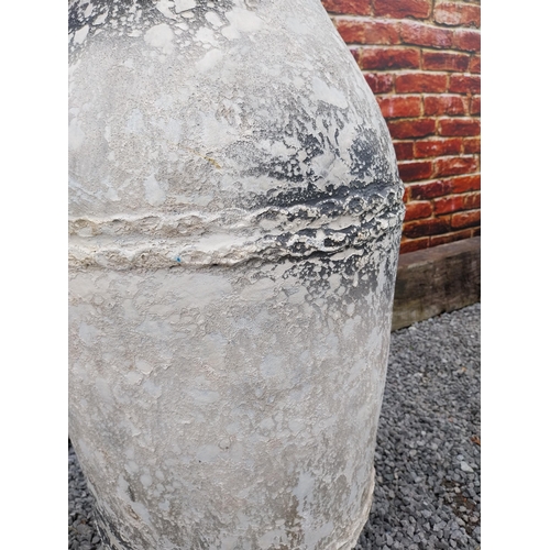 6 - Atlantis glazed terracotta urn {107 cm H x 49 cm Dia.}.