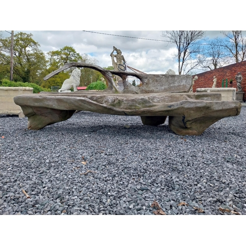 659 - Early 20th C. tree trunk table {44 cm H x 214 cm W x 102 cm D}.