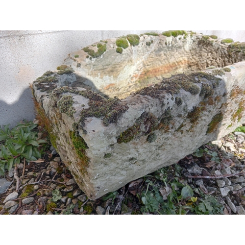 739 - Sandstone trough h{H 24cm x W 75cm x D 42cm }. (NOT AVAILABLE TO VIEW IN PERSON)