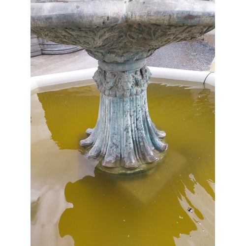 740 - Exceptional quality bronze fountain depicting Mercury mounted Pegasus complete with moulded stone su... 