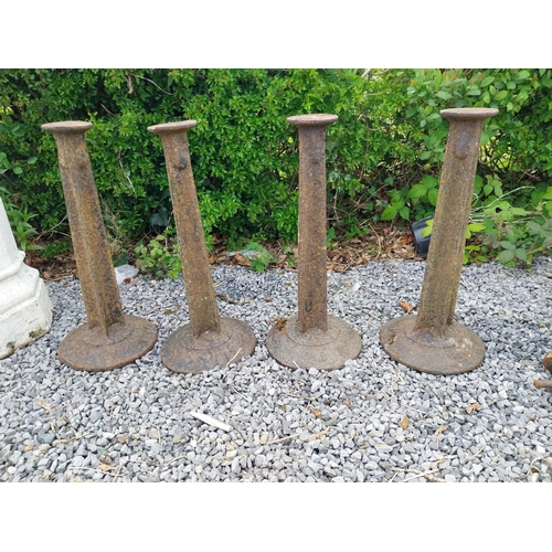 746 - Set of four cast iron bollards {61 cm H x 28 cm Dia.}.