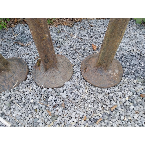 746 - Set of four cast iron bollards {61 cm H x 28 cm Dia.}.