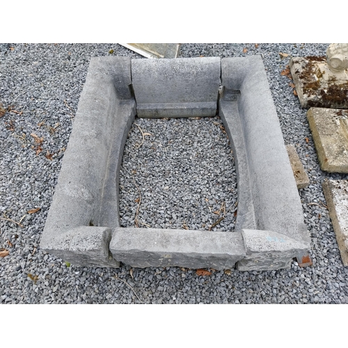 748 - Limestone window surround {29 cm H x 96 cm W x 86 cm D}. (NOT AVAILABLE TO VIEW IN PERSON)