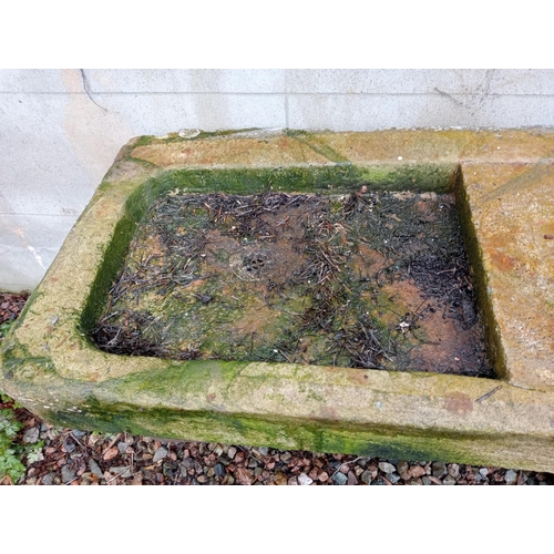 803 - Victorian sandstone sink {H 13cm x W 124cm x D 70cm}. (NOT AVAILABLE TO VIEW IN PERSON)