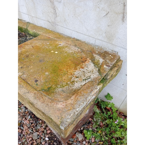 803 - Victorian sandstone sink {H 13cm x W 124cm x D 70cm}. (NOT AVAILABLE TO VIEW IN PERSON)