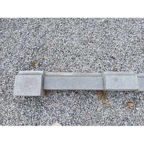 846 - Carved granite door surround {225 cm H x 165 cm W x 22 cm D}.