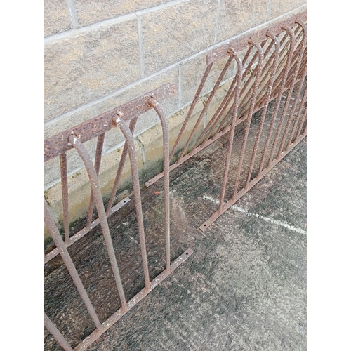 855 - Pair of cast iron feeders double sided {Each W 210cm x H 80cm }. (NOT AVAILABLE TO VIEW IN PERSON)