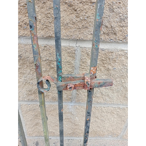 857 - Wrought iron garden gate with scroll design  {H 110cm x W 102}.