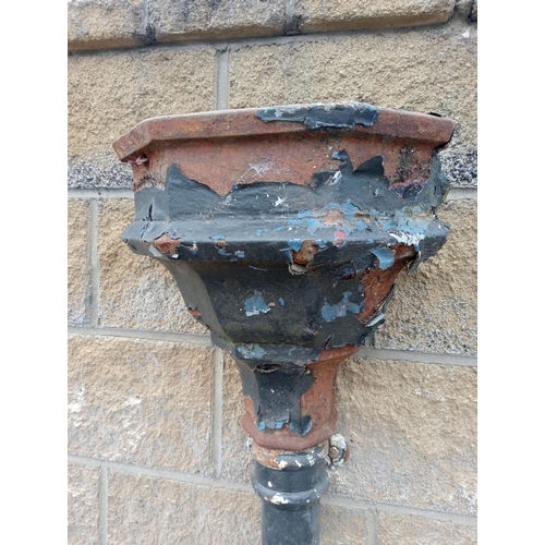 861 - Cast iron hopper {H 30cm x W 26cm x D 18cm }.