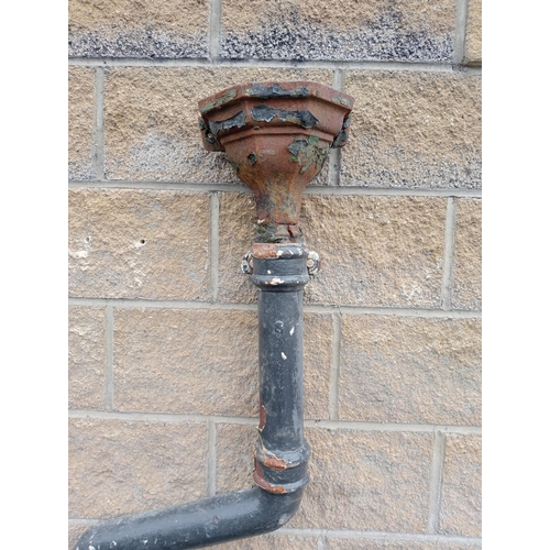 864 - Cast iron hopper {H 30cm x W 30cm x D 16cm }. (NOT AVAILABLE TO VIEW IN PERSON)