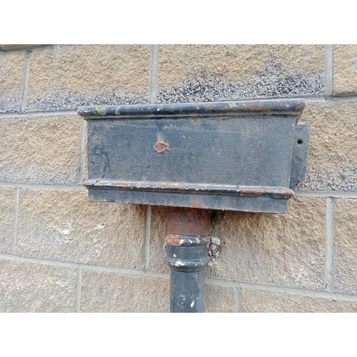 866 - Cast iron hopper rectangle {H 21cm x W 42cm x D 19cm}. (NOT AVAILABLE TO VIEW IN PERSON)