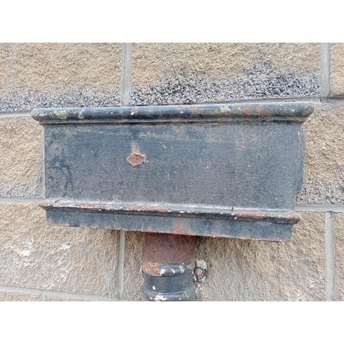 866 - Cast iron hopper rectangle {H 21cm x W 42cm x D 19cm}. (NOT AVAILABLE TO VIEW IN PERSON)