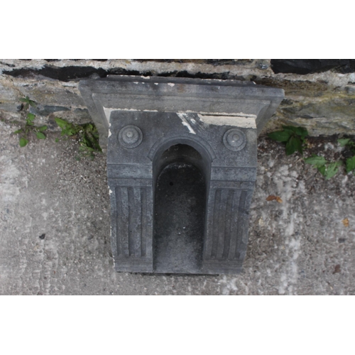 87 - 19th C. Kilkenny stone balcony corbel {H 52cm x W 52cm x D 54cm }. (NOT AVAILABLE TO VIEW IN PERSON)