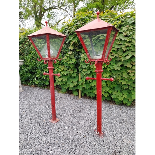 910 - Pair of 1950s cast aluminium wall lamps {153 cm H x 41 cm W x 41 cm D}.