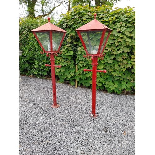 910 - Pair of 1950s cast aluminium wall lamps {153 cm H x 41 cm W x 41 cm D}.