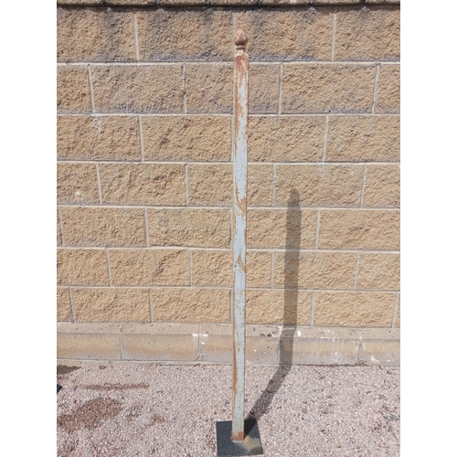 932 - Cast metal tethering post {H 170cm x 5 x 5}. (NOT AVAILABLE TO VIEW IN PERSON)