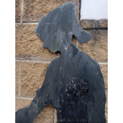 935 - Metal silhouette of lady with watering can {H 209cm x W 80cm }. (NOT AVAILABLE TO VIEW IN PERSON)