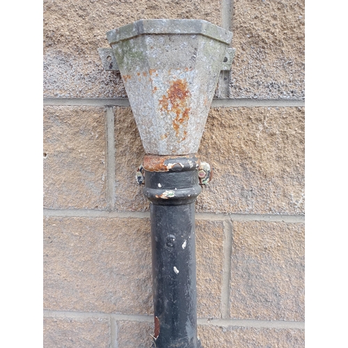 953 - Aluminium drain hopper {H 18cm x D 15cm x W 23cm }. (NOT AVAILABLE TO VIEW IN PERSON)