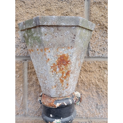 953 - Aluminium drain hopper {H 18cm x D 15cm x W 23cm }. (NOT AVAILABLE TO VIEW IN PERSON)